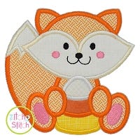 Fox Candy Corn Boy Applique | Machine Embroidery Designs by JuJu