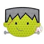 Frankenstein Head Applique | Machine Embroidery Designs by JuJu