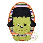 Frankie Dog Oval Applique | Machine Embroidery Designs by JuJu