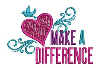FREE Make a Difference Embroidery Design | Machine Embroidery Designs by JuJu
