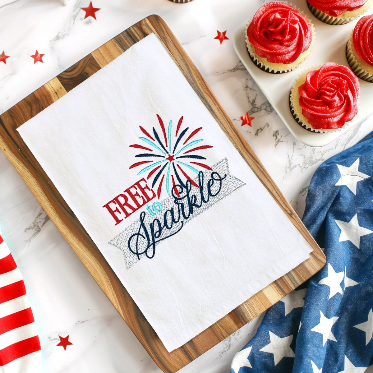 Patriotic Word Art 4 | Machine Embroidery Designs by JuJu