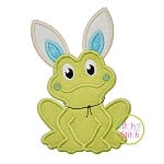 Frog Bunny Ears Boy Applique | Machine Embroidery Designs by JuJu