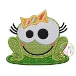 Frog Girl Applique | Machine Embroidery Designs by JuJu