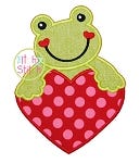 Frog Heart Applique | Machine Embroidery Designs by JuJu