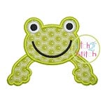 Frog Monogram Topper Applique | Machine Embroidery Designs by JuJu