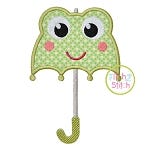 Frog Umbrella Applique | Machine Embroidery Designs by JuJu