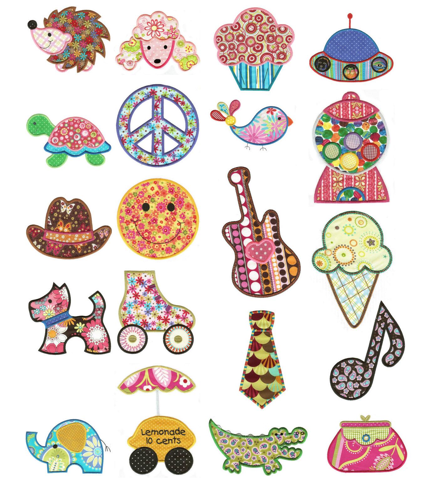 
Jumbo Just For Fun Applique Machine Embroidery Designs by JuJu