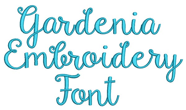 Gardenia Script Embroidery Font Machine Embroidery Designs by JuJu