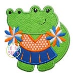 Gator Cheer Applique | Machine Embroidery Designs by JuJu