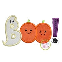 Ghost Boo Word Applique | Machine Embroidery Designs by JuJu