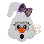 Ghost Face Girl Applique | Machine Embroidery Designs by JuJu