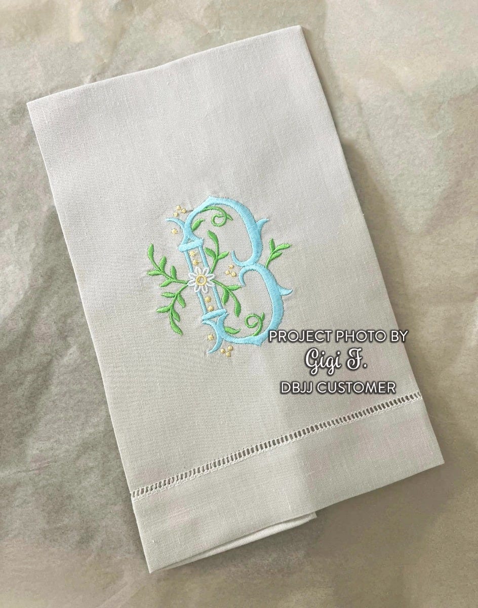 Regal Daisy Monogram