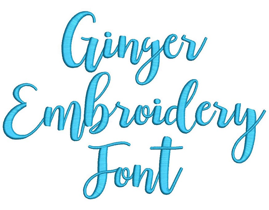 Ginger Embroidery Font | Machine Embroidery Designs by JuJu