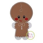 Fancy Gingerbread Boy Applique | Machine Embroidery Designs by JuJu