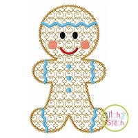 Gingerbread Boy Motif Embroidery | Machine Embroidery Designs by JuJu