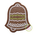 Gingerbread Cookie Bell Applique | Machine Embroidery Designs by JuJu