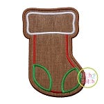 Gingerbread Cookie Stocking Applique | Machine Embroidery Designs by JuJu