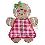 Gingerbread Girl Applique | Machine Embroidery Designs by JuJu