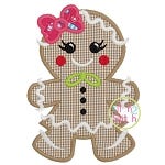 Gingerbread Girl 2 Applique | Machine Embroidery Designs by JuJu