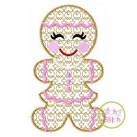 Gingerbread Girl Motif Embroidery | Machine Embroidery Designs by JuJu