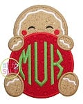 Gingerbread Peeker Applique | Machine Embroidery Designs by JuJu