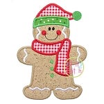 Gingerbread Santa Boy Applique | Machine Embroidery Designs by JuJu