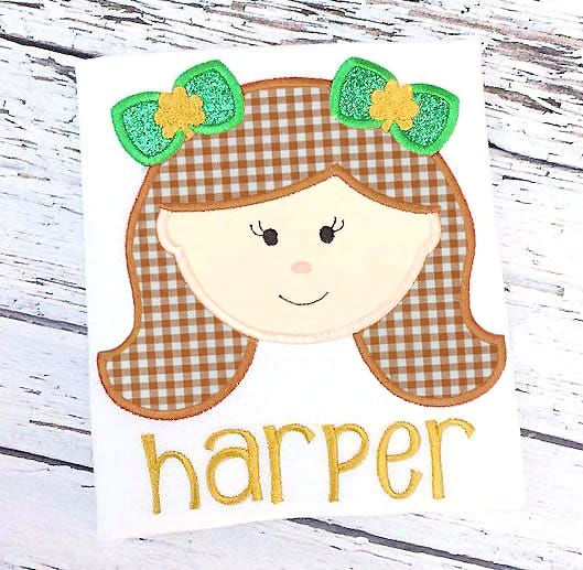 Leprechaun Girl | Machine Embroidery Designs by JuJu