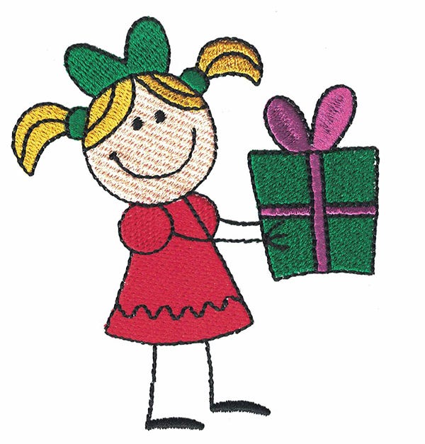 Stix Family Christmas Filled Machine Embroidery Designs by JuJu