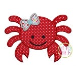 Girly Crab Applique | Machine Embroidery Designs by JuJu