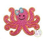 Girly Octopus Applique | Machine Embroidery Designs by JuJu
