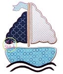 Girly Sailboat Applique | Machine Embroidery Designs by JuJu