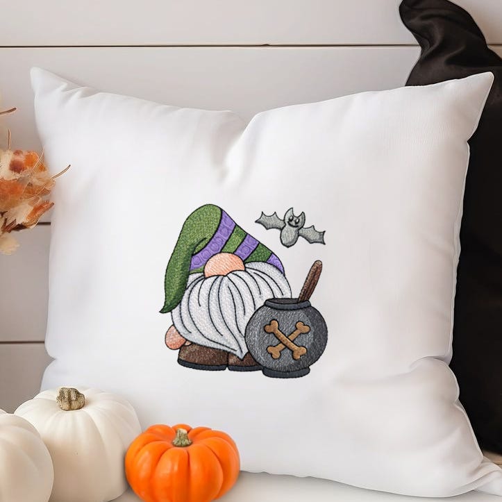 Gnome Bat | Machine Embroidery Designs by JuJu