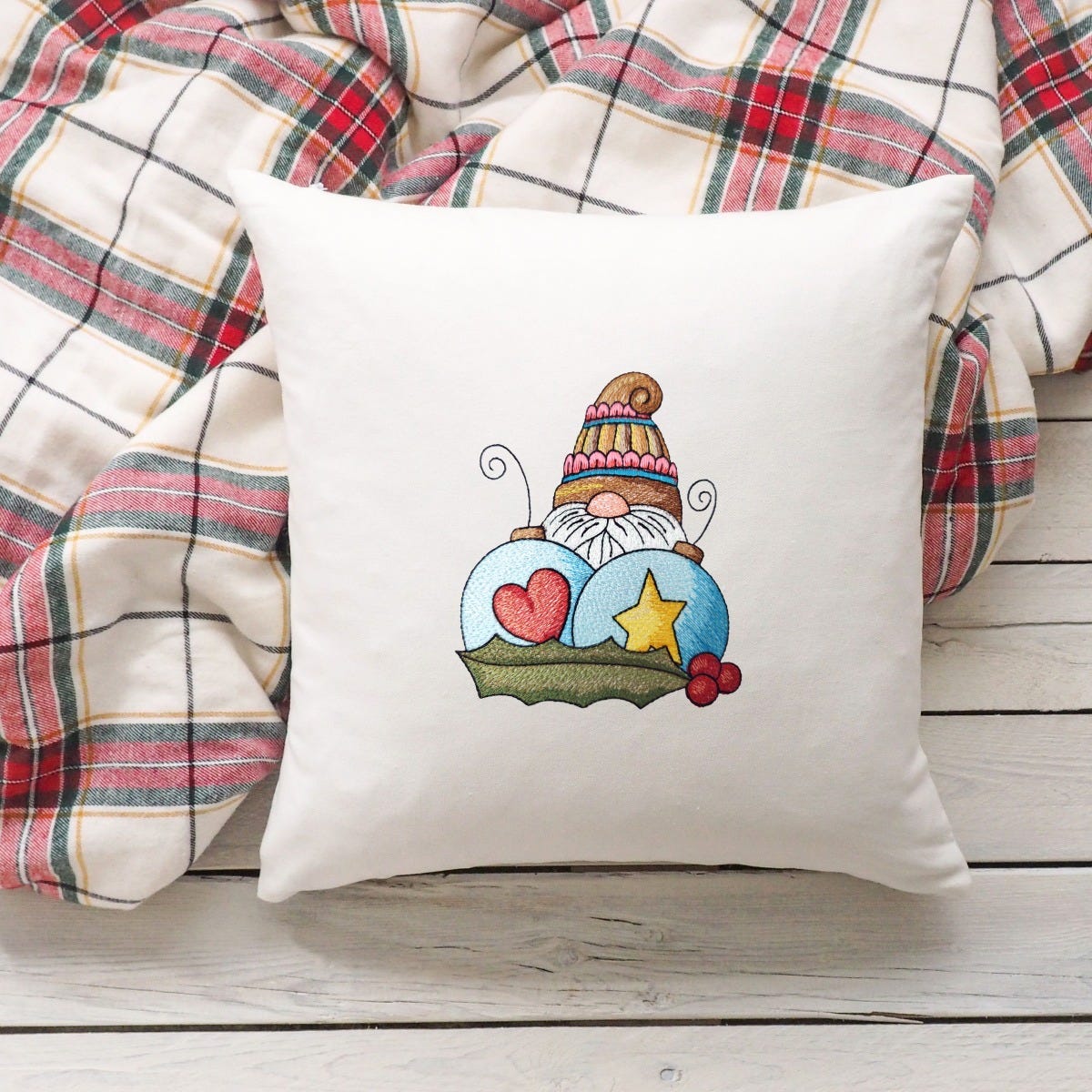 Gnome Ornaments | Machine Embroidery Designs by JuJu
