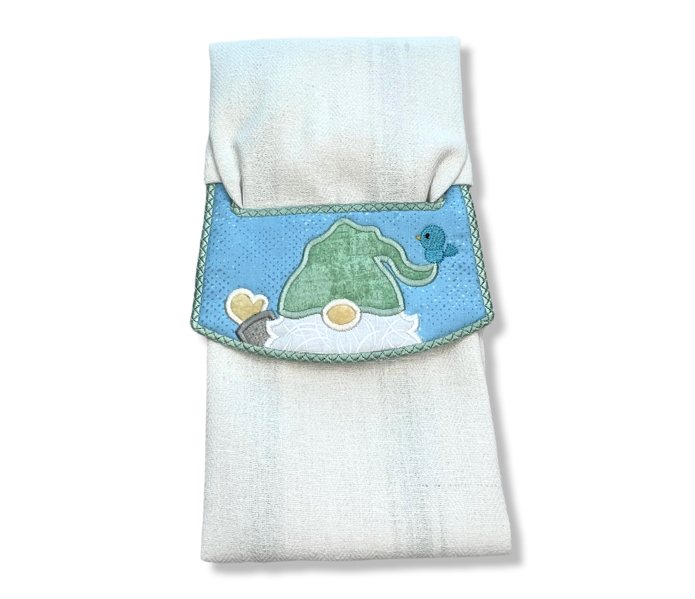 ITH Gnome Waving Wrap Around Towel Topper | Machine Embroidery Designs by JuJu