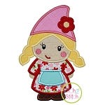 Gnome Girl Applique | Machine Embroidery Designs by JuJu
