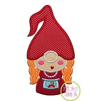 Gnome Mom Applique Design | Machine Embroidery Designs by JuJu