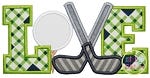 Golf Love Applique | Machine Embroidery Designs by JuJu