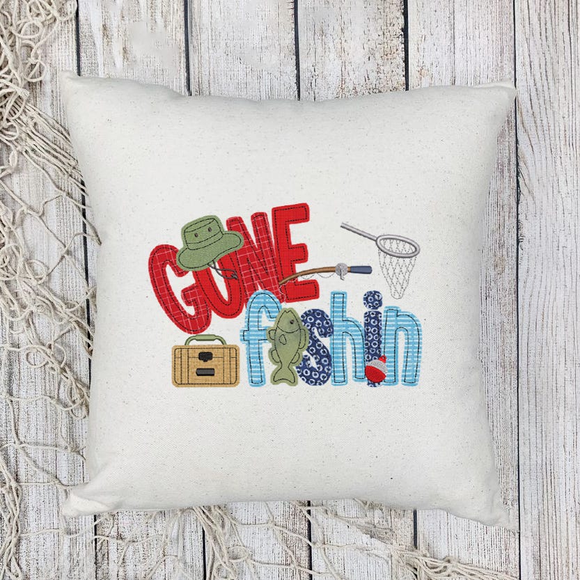 Fishing Alphabet Embellishment Kit | Machine Embroidery Designs by JuJu