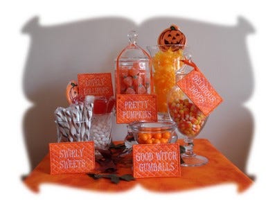 Good Witch Halloween Candy Jar Tags | Machine Embroidery Designs by JuJu