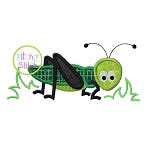 Grasshopper in Grass Applique | Machine Embroidery Designs by JuJu