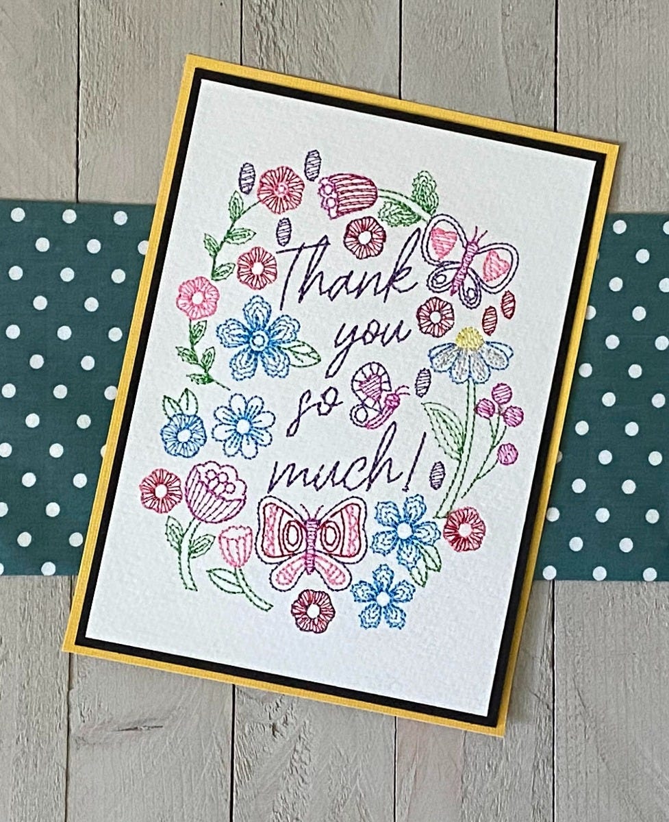 Greeting Cards Set 3 Digital Machine Embroidery Designs by JuJu