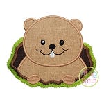 Groundhog Applique | Machine Embroidery Designs by JuJu