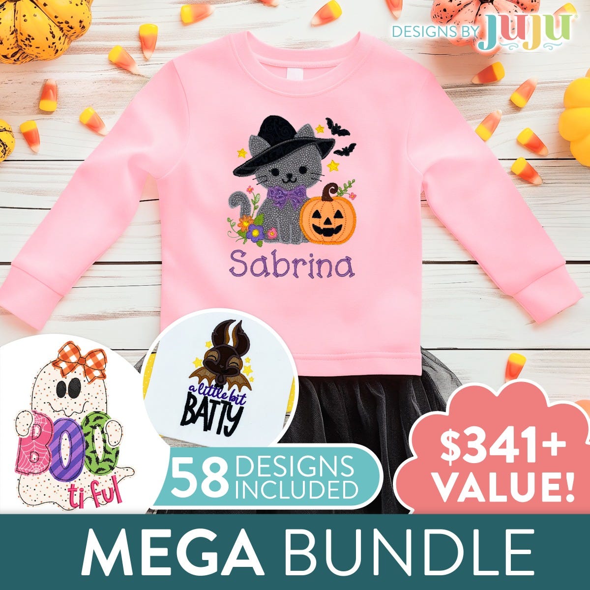 Halloween Cuties Embroidery Designs Mega Bundle