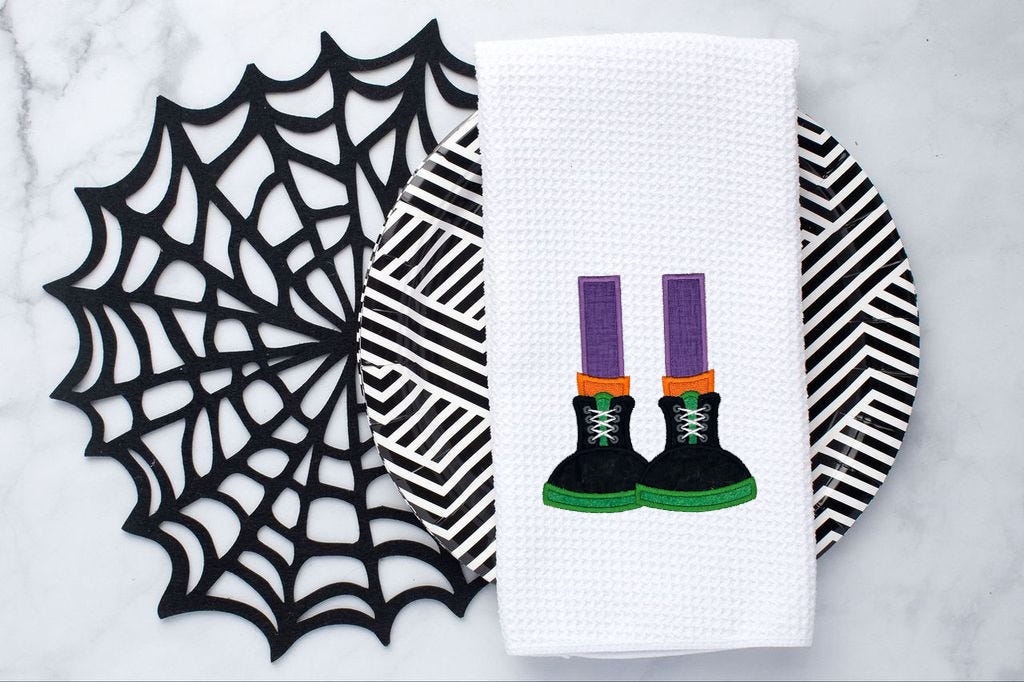 Halloween Feet Applique | Machine Embroidery Designs by JuJu