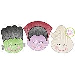 Halloween Trio Boy Sketch | Machine Embroidery Designs by JuJu