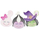 Halloween Trio Girl Sketch | Machine Embroidery Designs by JuJu