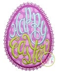 Happy Easter Egg Applique | Machine Embroidery Designs by JuJu