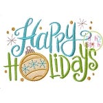 Happy Holidays Embroidery | Machine Embroidery Designs by JuJu