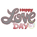 Happy Love Day Bean Applique | Machine Embroidery Designs by JuJu