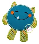 Happy Monster Applique | Machine Embroidery Designs by JuJu